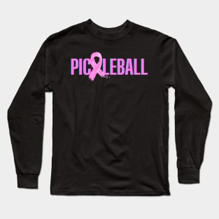 Pink Pickleball Ribbon by Pickleball ARTwear Long Sleeve T-Shirt